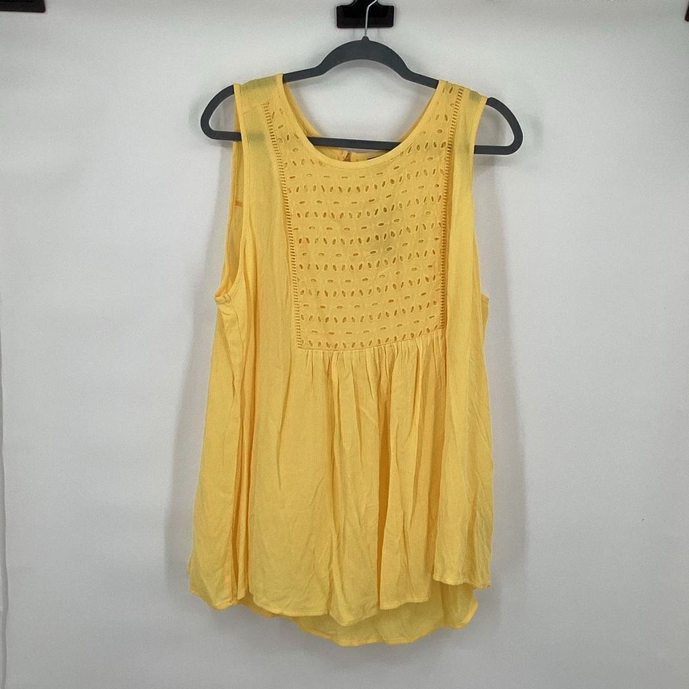 Womens Torrid Sleeveless Blouse /‎ Tank Top yellow 2XL NWT